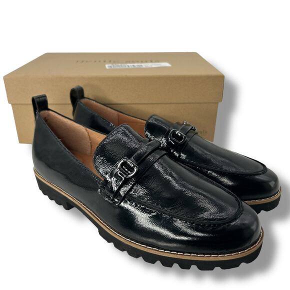 NEW Kenneth Cole Gentle Souls Black Loafers Eugene Lug Bit Leather Slip on 7 - Picture 4 of 12